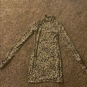 Leopard print body on glove dress for $25.00